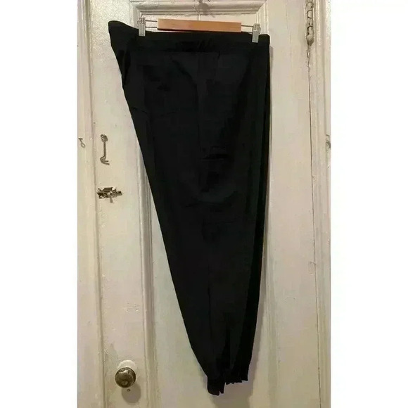 Women's Black Drawstring Waist Jogger Pants with Pockets NWT Size 2XL - Picture 6 of 10